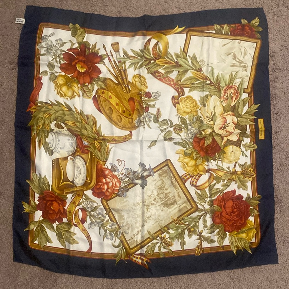 Salvatore Ferragamo Omaggio A DePisis Rare Silk Scarf